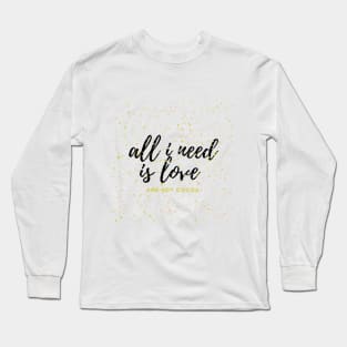 Gold dots with a text for valentine's day Long Sleeve T-Shirt